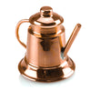 Handcrafted Miniature Copper Coffee Pot Ornament - Front View