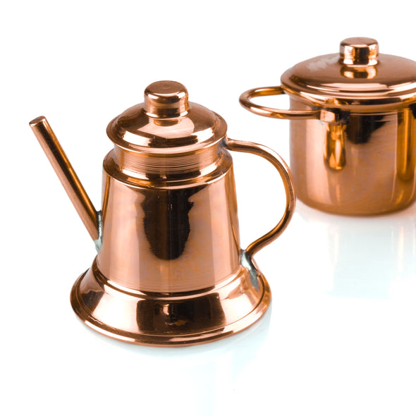 Miniature Copper Pot and Kettle - Ideal Christmas Tree Decorations