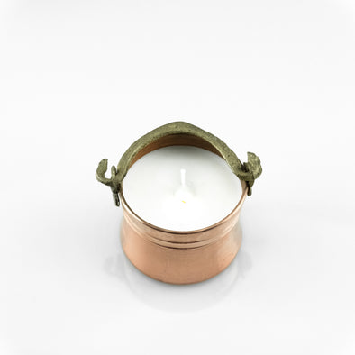 copper centerpiece candle
