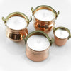 copper candle buckets 