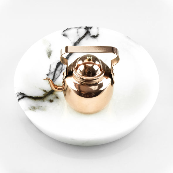 tiny copper teapot with lid 