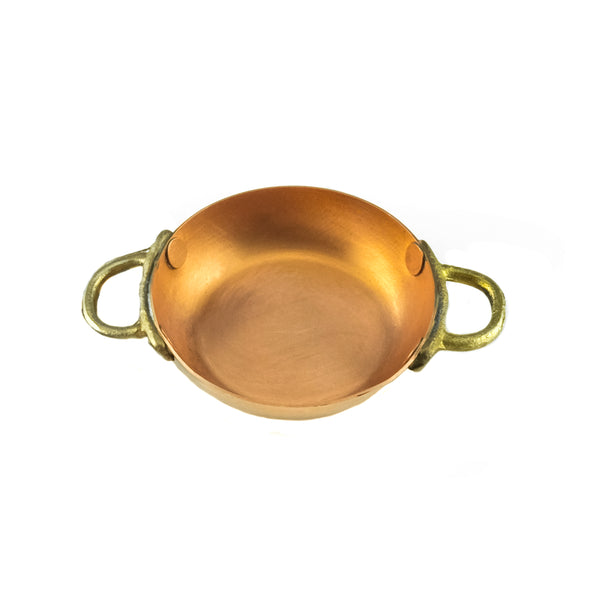 Miniature copper pan with two handle