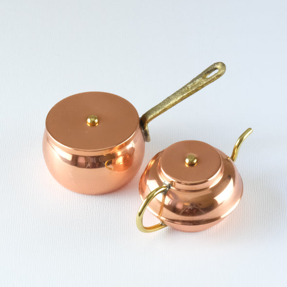 miniature Italian copper holiday ornaments 