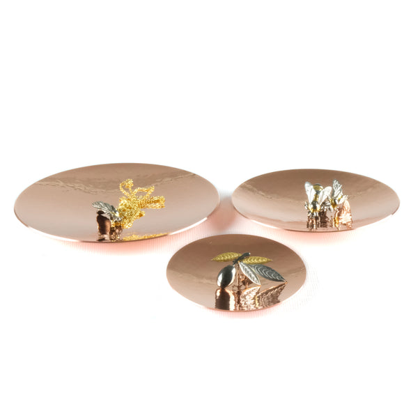 Copper dish for rings and jewelry in different sizes