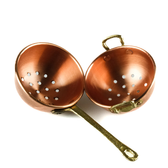 small copper colander set 
