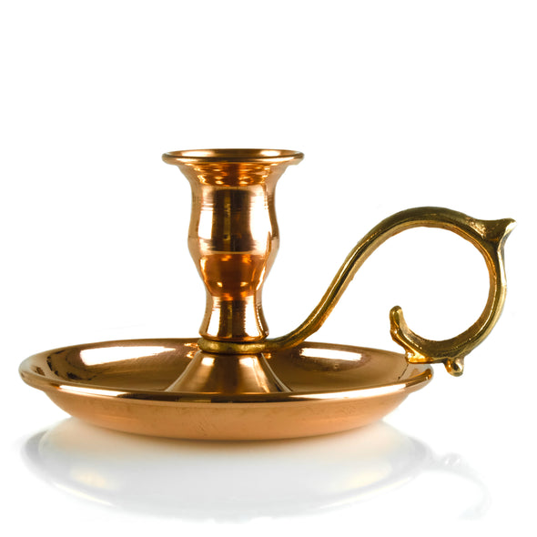 copper candlestick holder