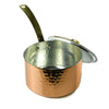 tin lined hand hammered copper pan