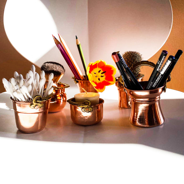 copper buckets for decoration