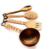 rustic utensils set from copper